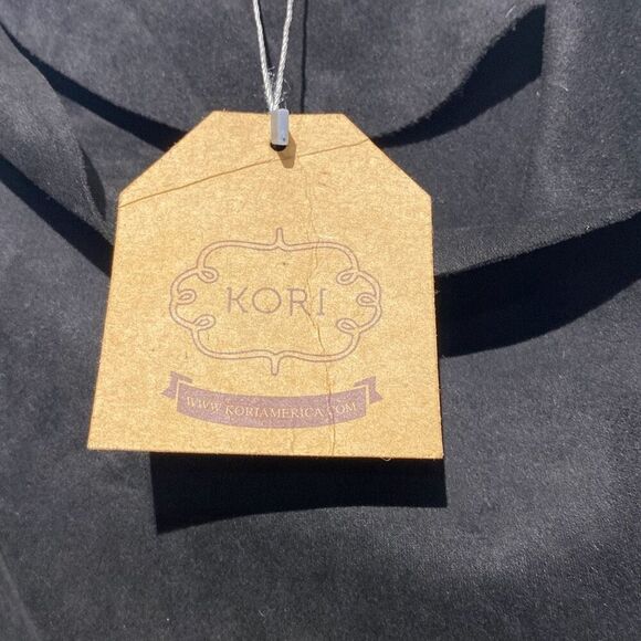 Kori America Women's Black Faux Suede Asymmetrical Zip Jacket Size Large NWT - Picture 5 of 10